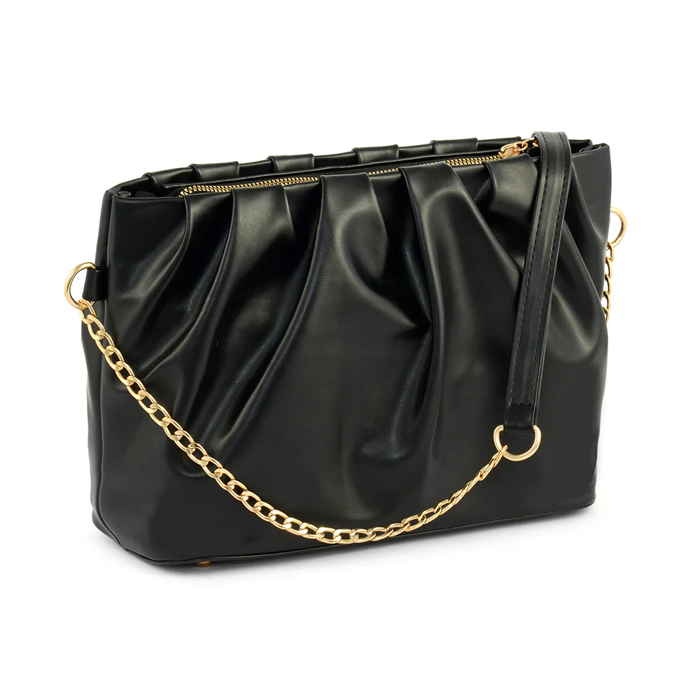 Luxe Chain Zip Shoulder Bag - Image 3