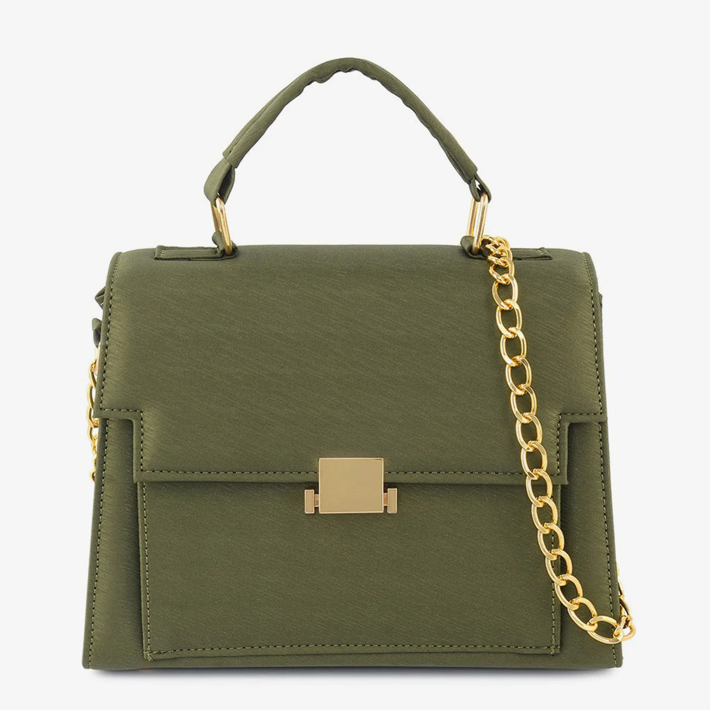 Structured Flap Satchel