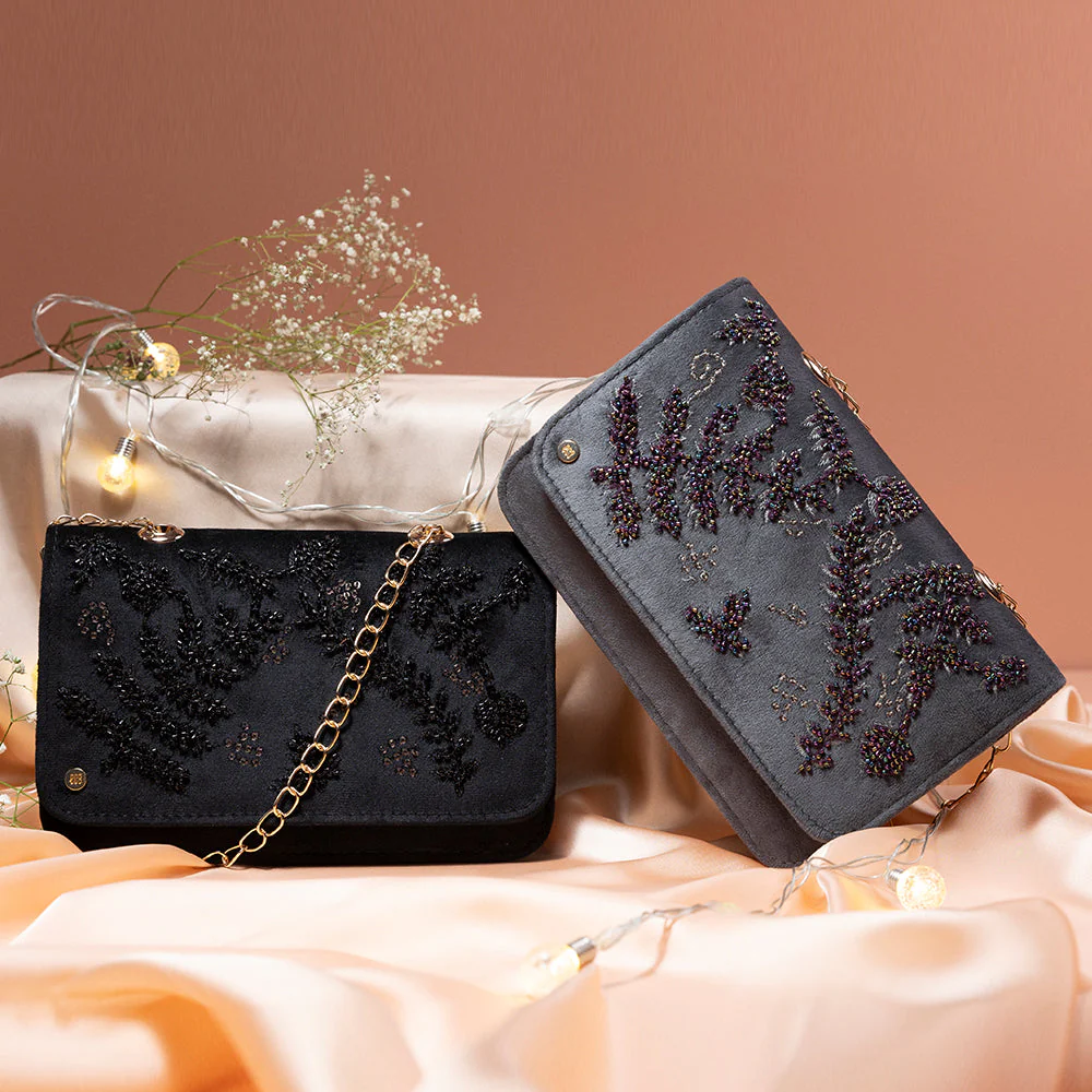 Luxe Embellished Shoulder Bag - Image 2