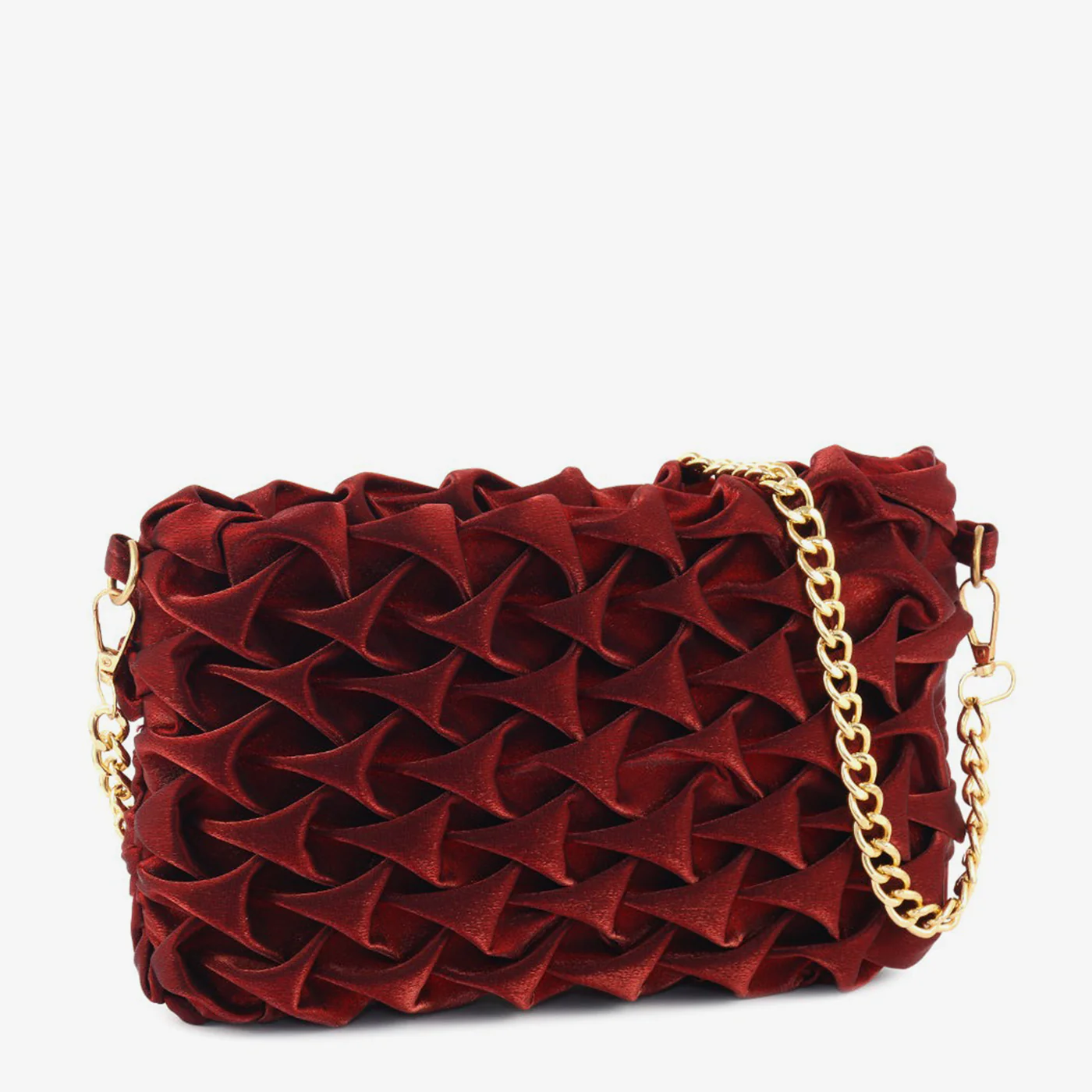 Textured Chain Clutch - Image 9
