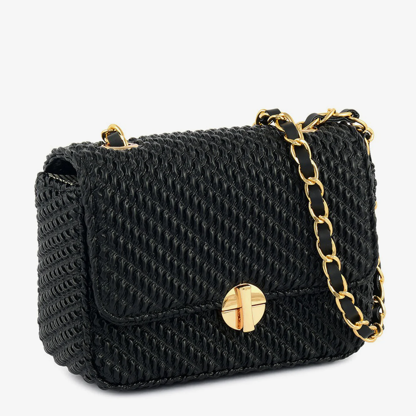 Woven Noir Shoulder Bag - Image 6