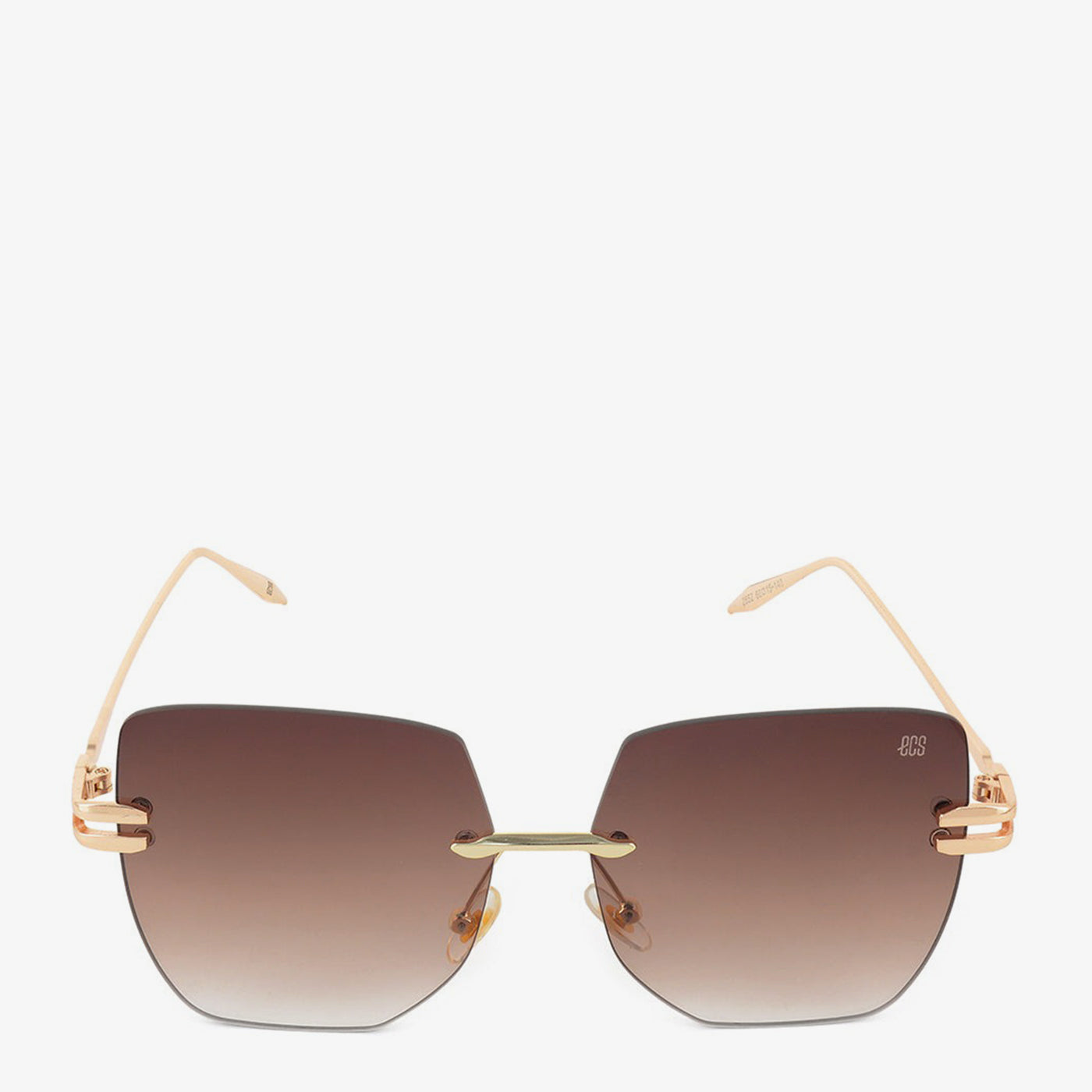 Rimless Geometric Sunglasses