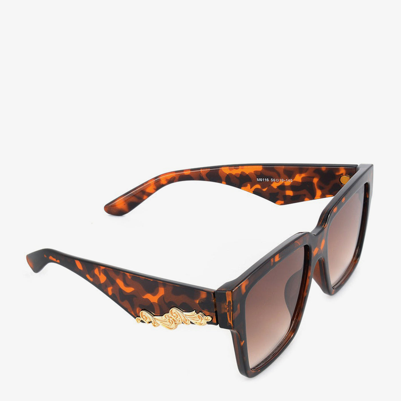 Tortoise Square Sunglasses - Image 3