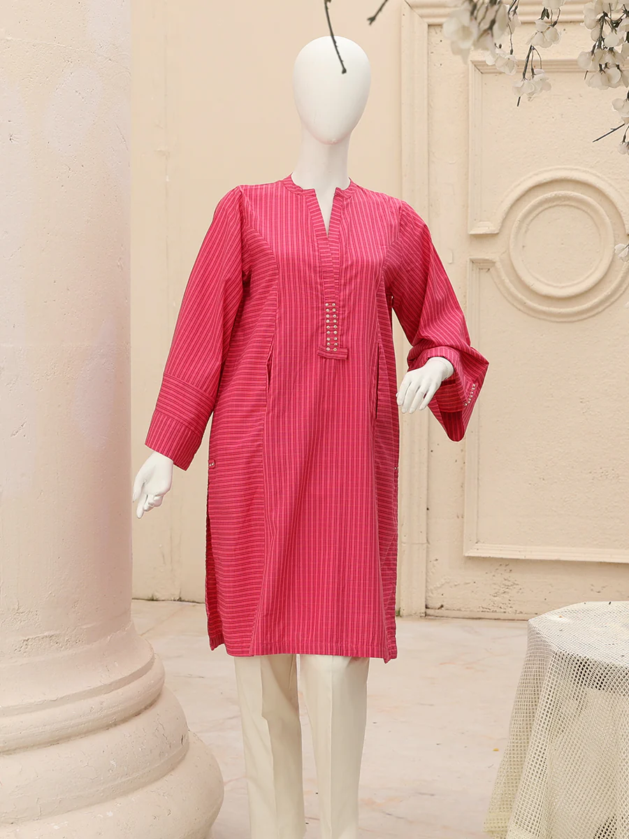 Pink Casual Kurta