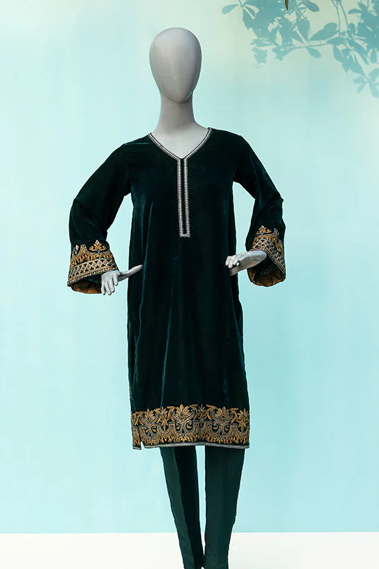 Green Velvet Shirt