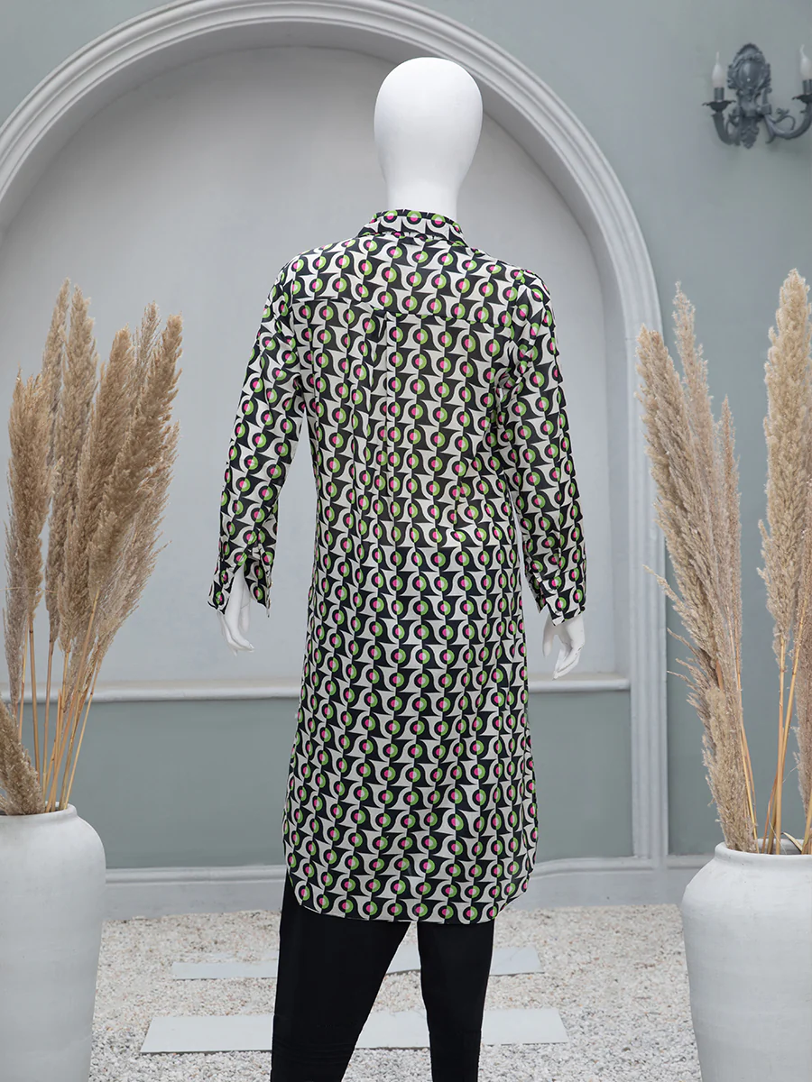 Digital Printed Lawn Shirt - Image 2