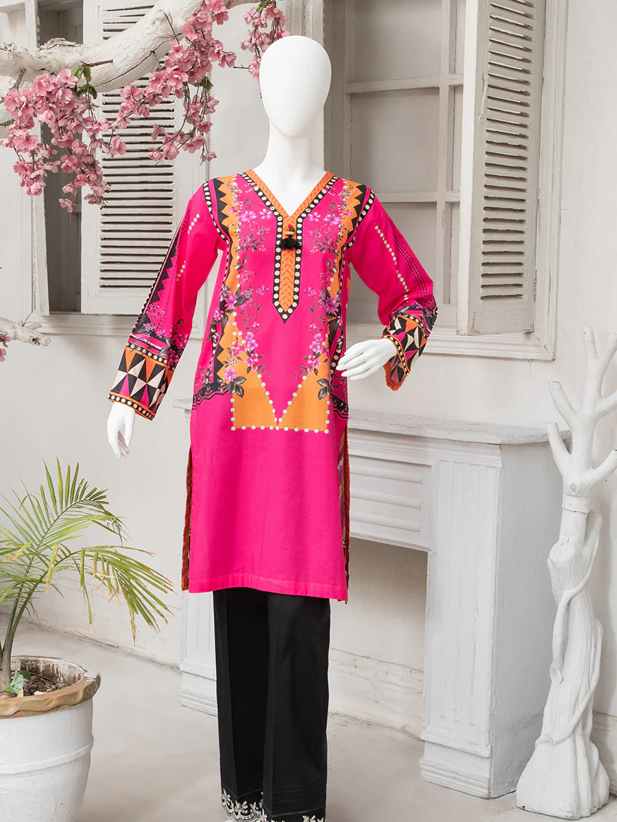 Pink Casual Long Shirt