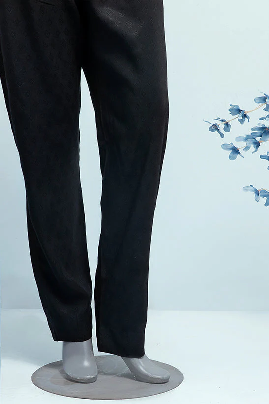 Black Jacquard Trouser